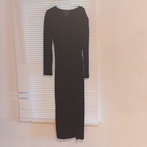 Navy Velvet Gown sz.14 stretch